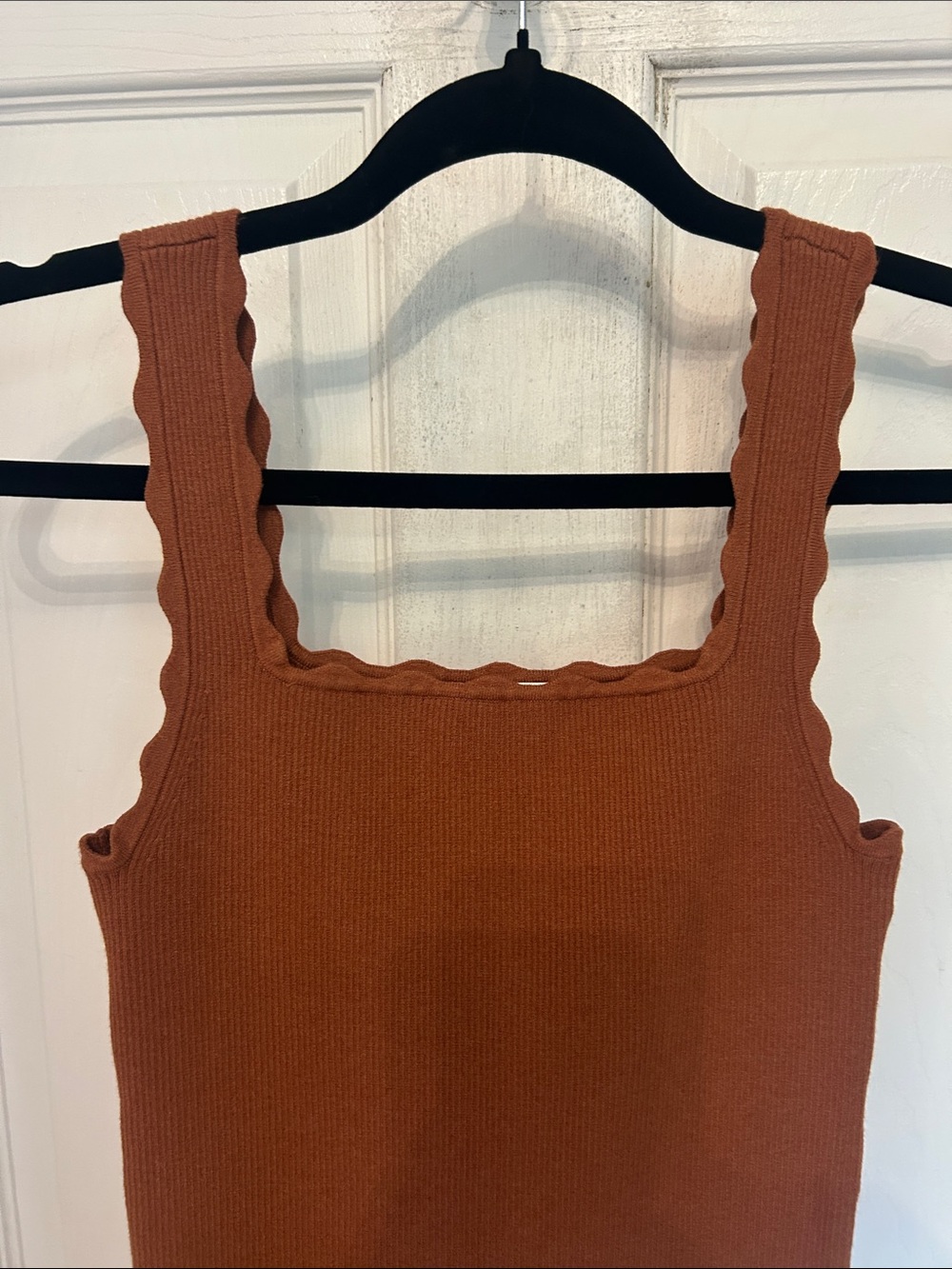 Wilfred Rust Ribbed Square-Neck Tank Dress - Picture 3 of 4